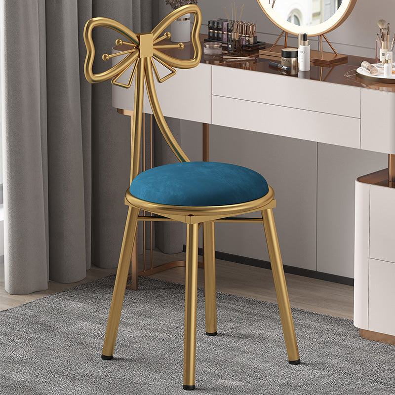 Chaise de salle à manger sans accoudoirs rembourrée de style scandinave, chaise simple à dossier ouvert