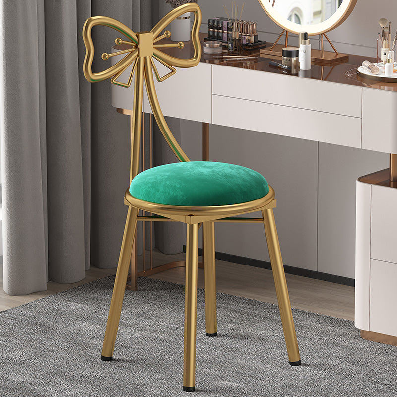 Chaise de salle à manger sans accoudoirs rembourrée de style scandinave, chaise simple à dossier ouvert