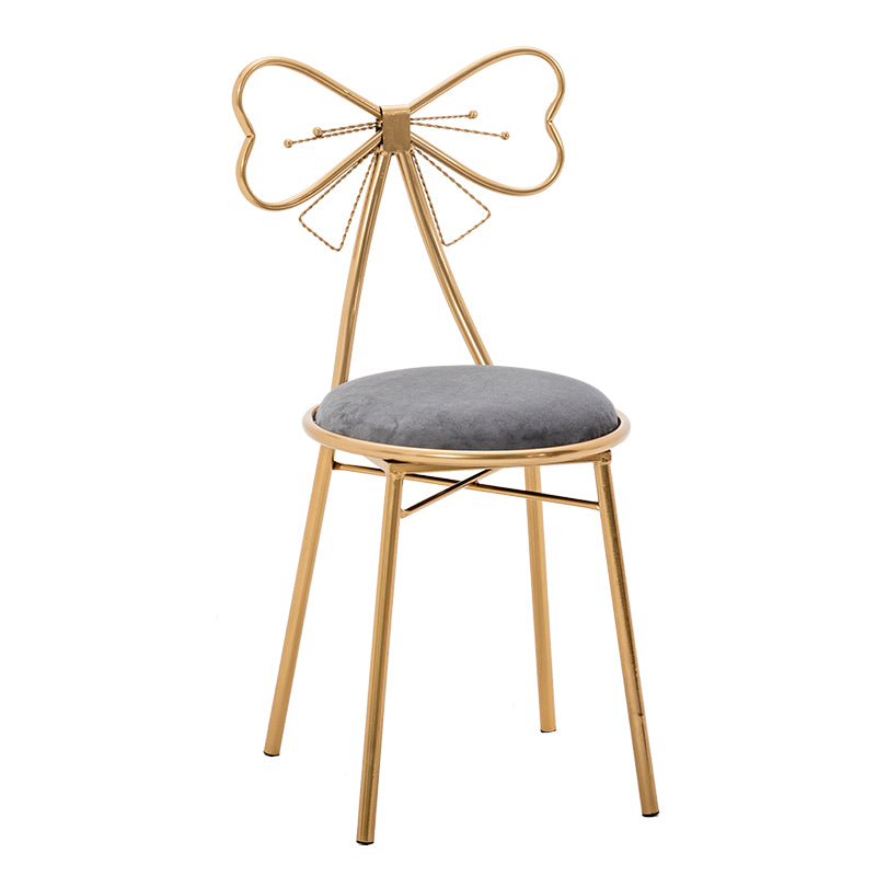 Chaise de salle à manger rembourrée de style scandinave, chaise simple sans accoudoirs à dossier ouvert