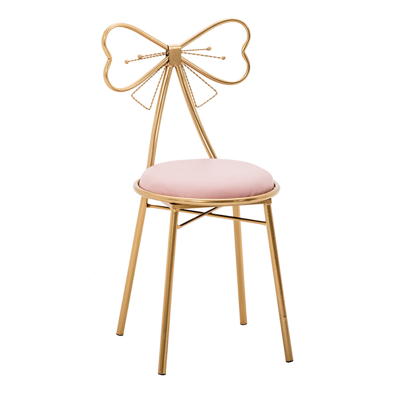 Chaise de salle à manger rembourrée de style scandinave, chaise simple sans accoudoirs à dossier ouvert