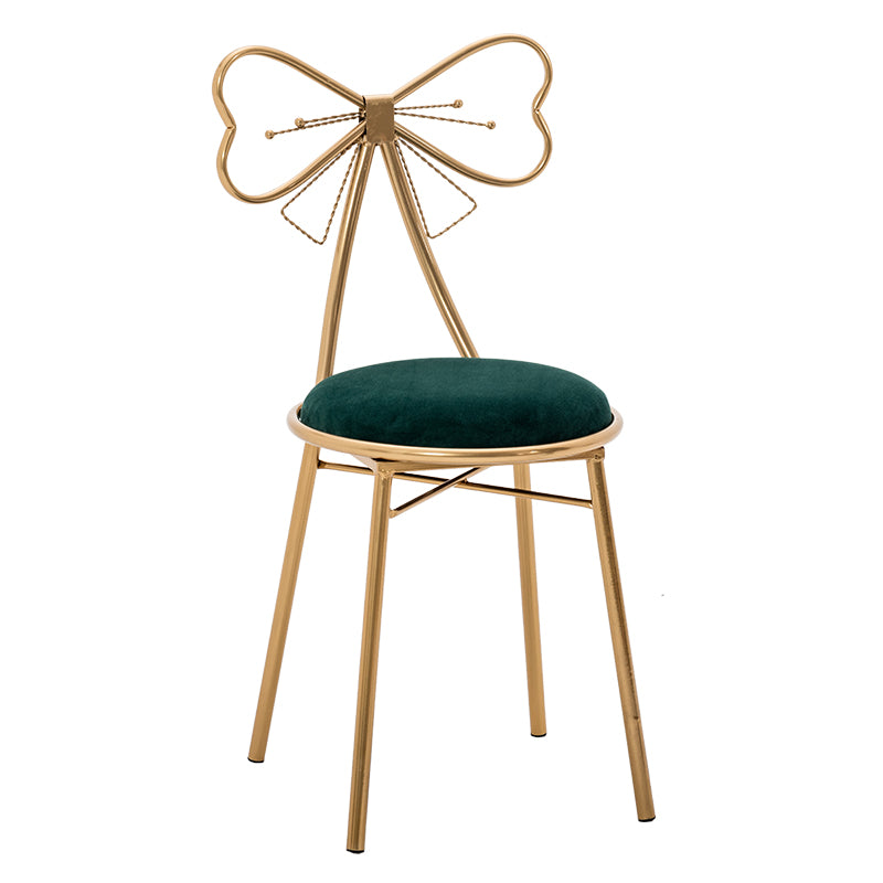 Chaise de salle à manger rembourrée de style scandinave, chaise simple sans accoudoirs à dossier ouvert
