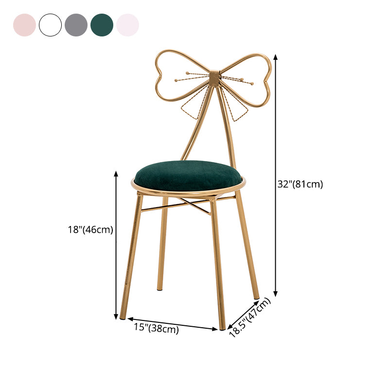 Chaise de salle à manger rembourrée de style scandinave, chaise simple sans accoudoirs à dossier ouvert