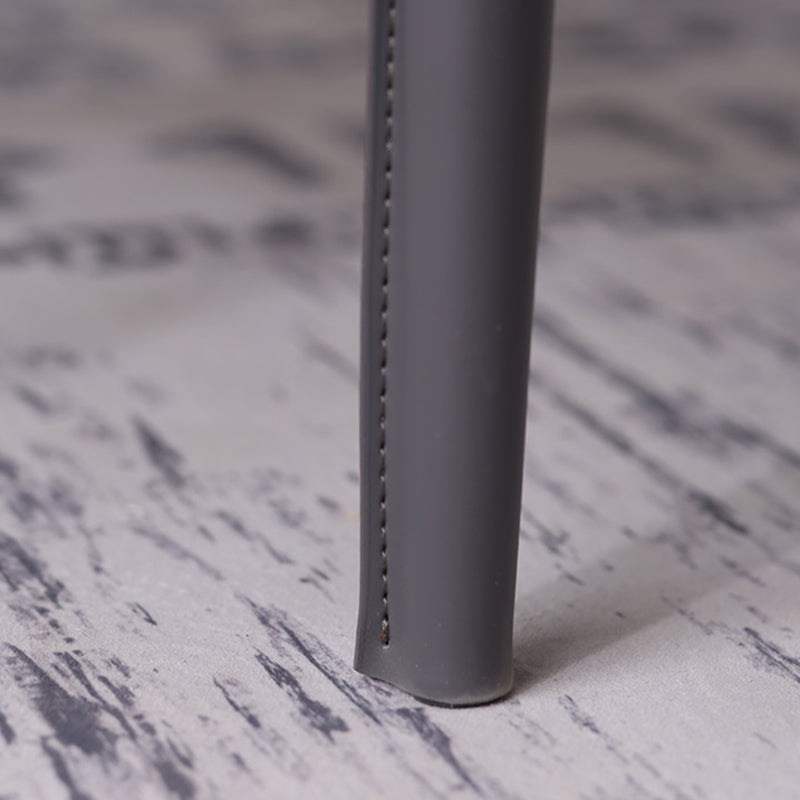 Designer Style Saddle Leather Home Side Chair Parsons Matte Finish Dining Chair(Set of 2)