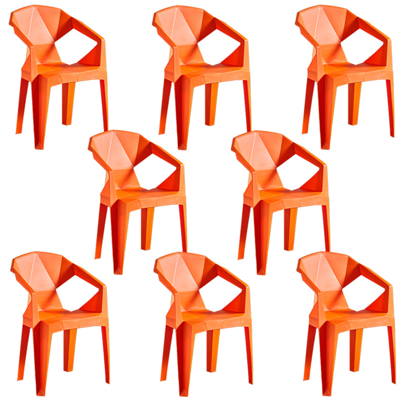 Silla lateral apilable con respaldo de listones de estilo moderno, sillas de comedor de plástico para uso doméstico