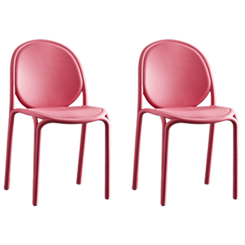Silla sin brazos de plástico de estilo escandinavo, respaldo sólido, sillas laterales