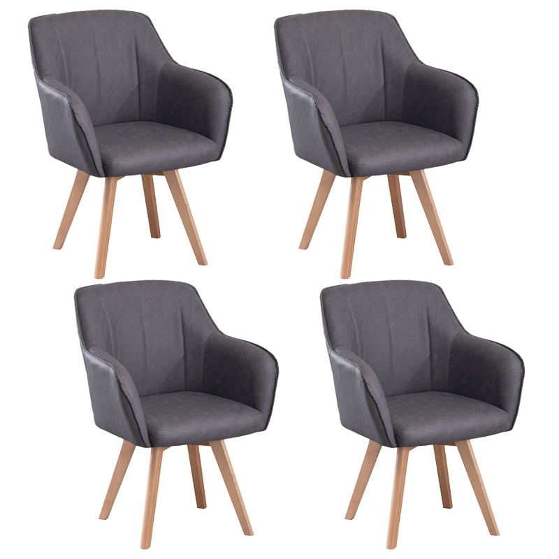 Chaises de salle à manger en Faux cuir de Style scandinave, fauteuils à dossier solide pour un usage domestique