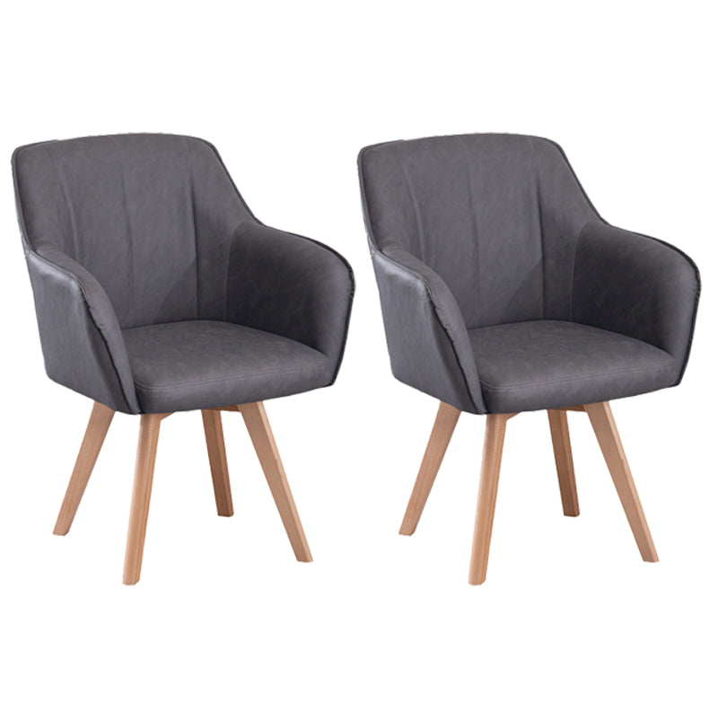 Chaises de salle à manger en Faux cuir de Style scandinave, fauteuils à dossier solide pour un usage domestique