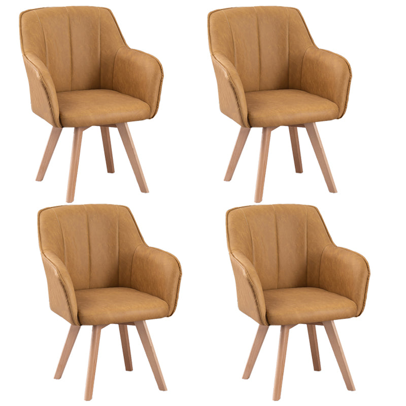 Chaises de salle à manger en Faux cuir de Style scandinave, fauteuils à dossier solide pour un usage domestique