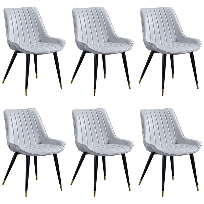 Chaise d'appoint de restaurant en cuir scandinave, finition mate, chaise de salle à manger Parsons