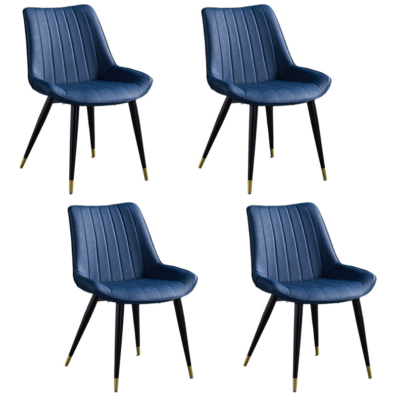 Chaise d'appoint de restaurant en cuir scandinave, finition mate, chaise de salle à manger Parsons