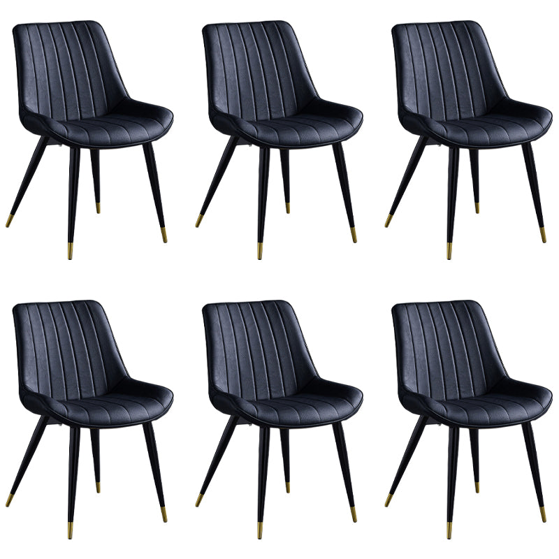 Chaise d'appoint de restaurant en cuir scandinave, finition mate, chaise de salle à manger Parsons