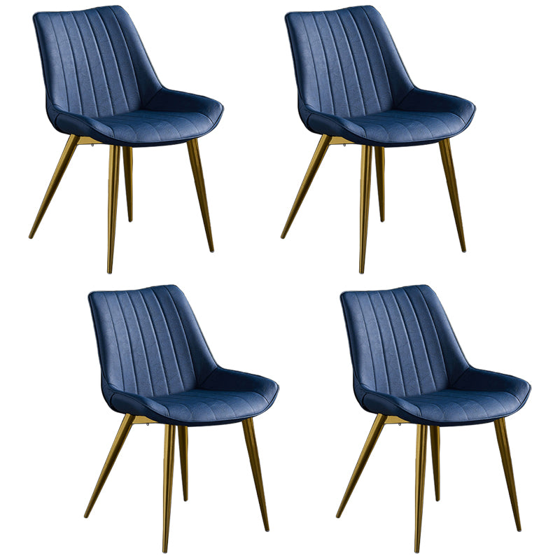 Chaise d'appoint de restaurant en cuir scandinave, finition mate, chaise de salle à manger Parsons