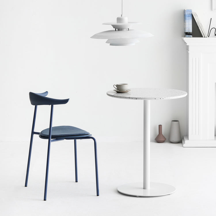 Minimalistische stijl Open achterkant Dining Side Chair Less Dining zijstoel voor huis (set van 2)