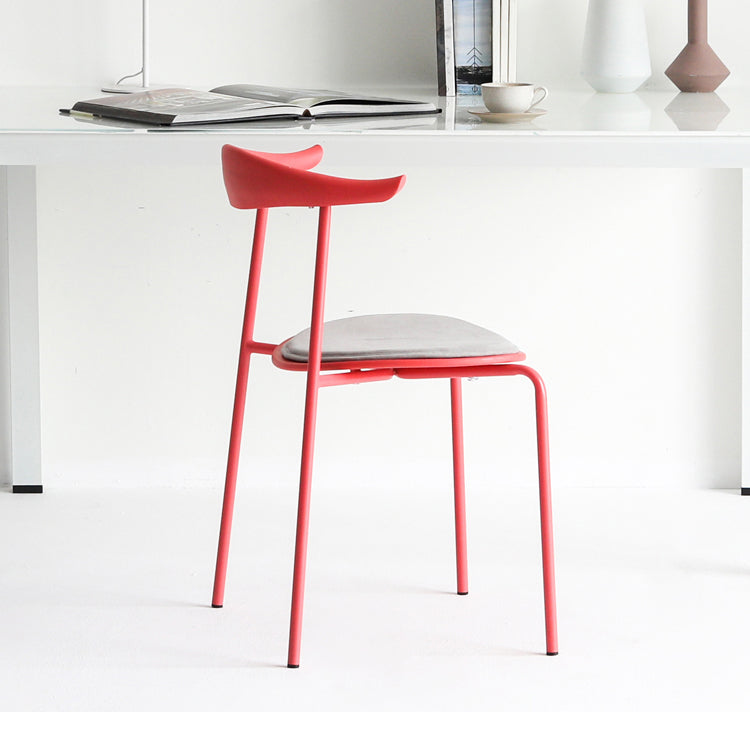 Minimalistische stijl Open achterkant Dining Side Chair Less Dining zijstoel voor huis (set van 2)