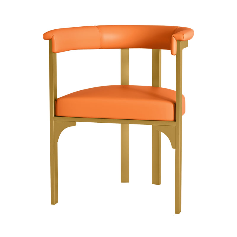 Sillas de comedor tapizadas de estilo escandinavo, sin brazos, con respaldo abierto (juego de 2)