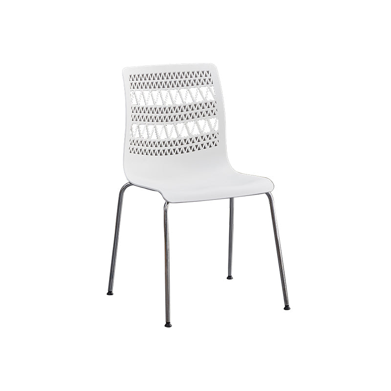 Sillas sin brazos apilables de estilo moderno, silla lateral con respaldo sólido