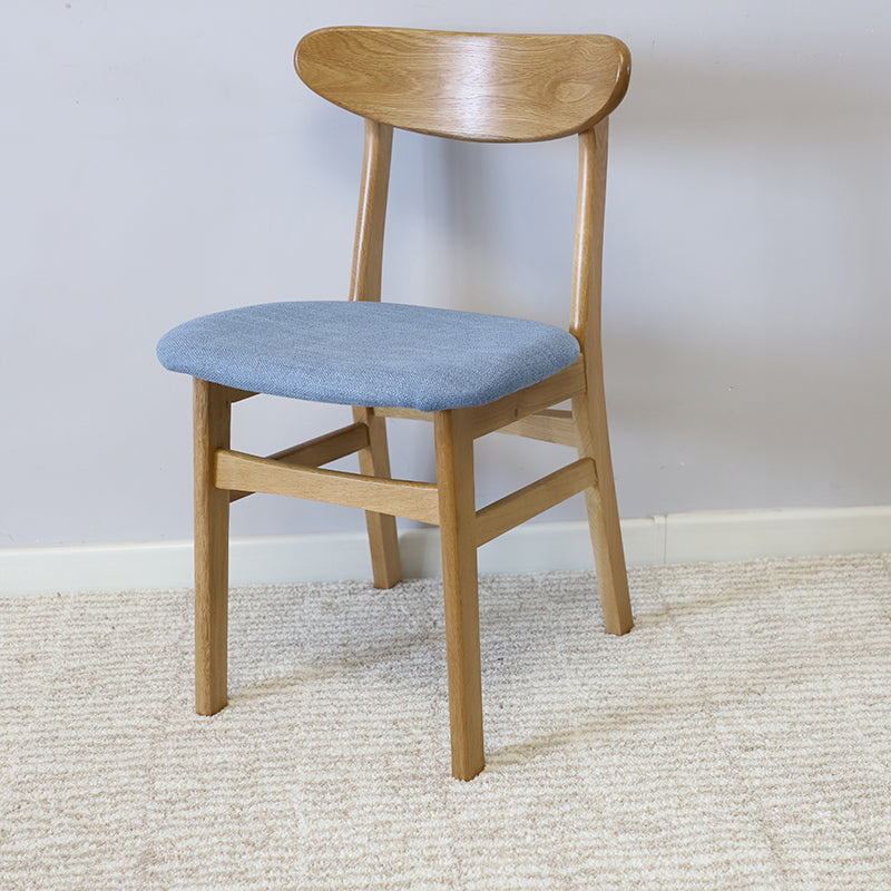Contemporary Style Wood Side Dining Chairs Open Back Dining Armless Chairs