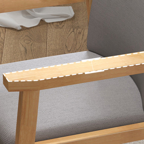 Silla de comedor de lino de estilo contemporáneo, silla tapizada con respaldo sólido individual