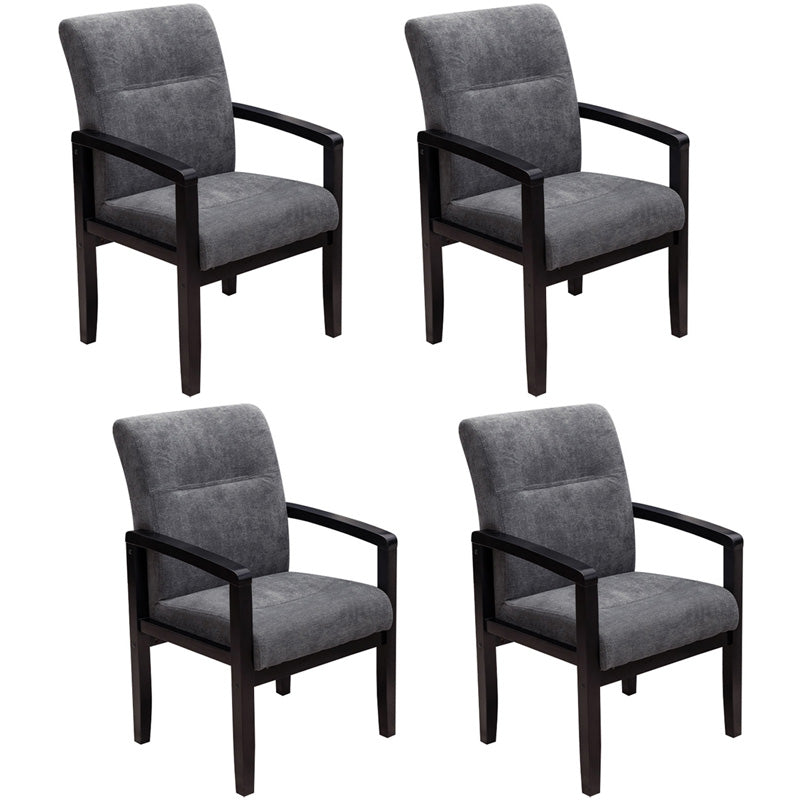 Sillas de comedor tapizadas de estilo minimalista, sillas laterales con respaldo sólido (juego de 4)