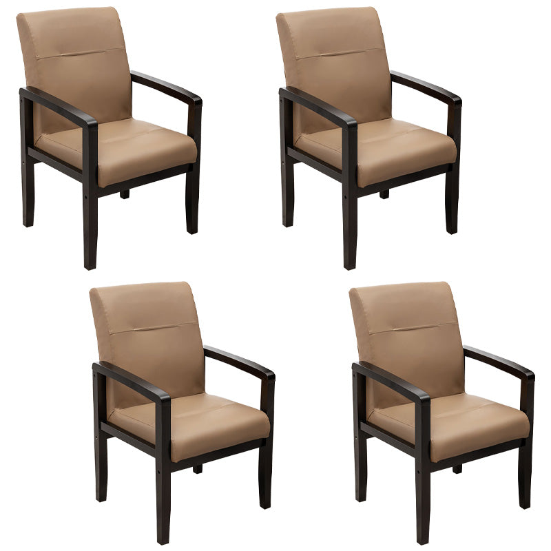 Sillas de comedor tapizadas de estilo minimalista, sillas laterales con respaldo sólido (juego de 4)