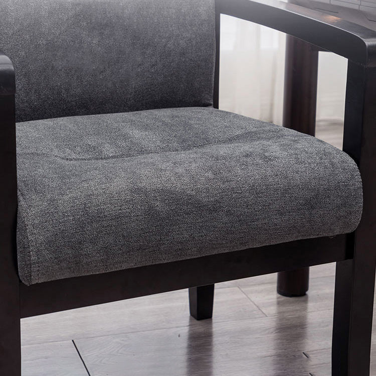 Sillas de comedor tapizadas de estilo minimalista, sillas laterales con respaldo sólido (juego de 4)