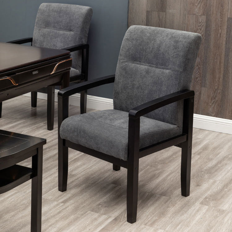 Sillas de comedor tapizadas de estilo minimalista, sillas laterales con respaldo sólido (juego de 4)