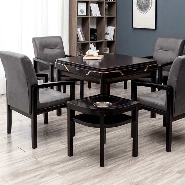 Sillas de comedor tapizadas de estilo minimalista, sillas laterales con respaldo sólido (juego de 4)