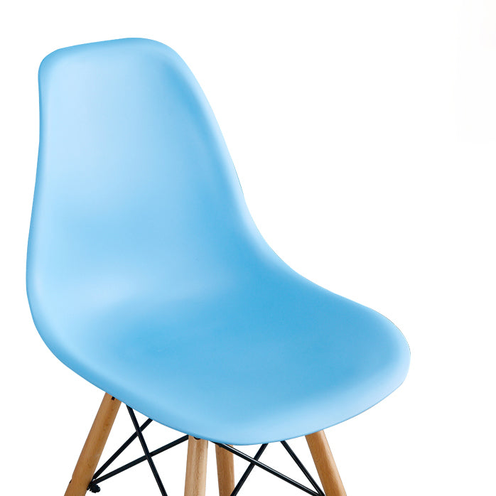 Armless Dining Chairs Eames Side Dining Chairs with Wood Legs (Set of 4)