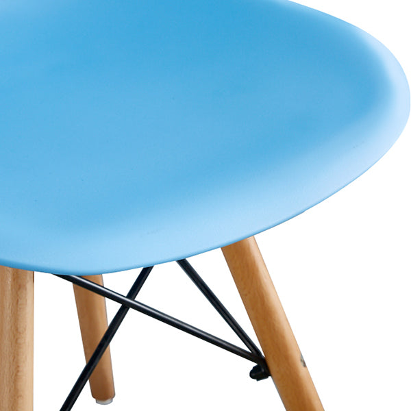 Armless Dining Chairs Eames Side Dining Chairs with Wood Legs (Set of 4)