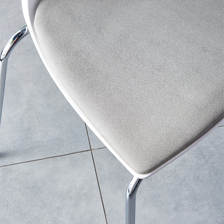 Chaises de salle à manger empilables sans accoudoirs, chaises latérales de salle à manger d'intérieur avec pieds en métal