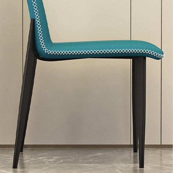 Ensemble de chaises scandinaves en métal, cuisine, salle à manger, chaise d'appoint à dossier solide (Ensemble de 4)