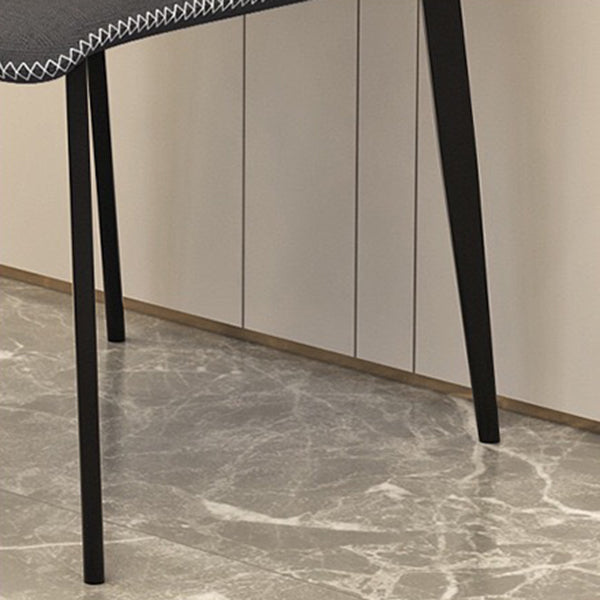 Ensemble de chaises scandinaves en métal, cuisine, salle à manger, chaise d'appoint à dossier solide (Ensemble de 4)