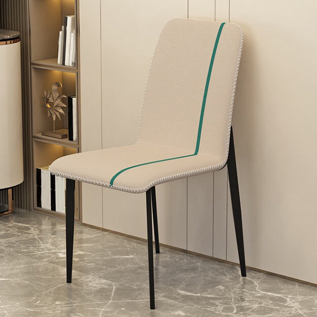 Ensemble de chaises scandinaves en métal, cuisine, salle à manger, chaise d'appoint à dossier solide (Ensemble de 4)