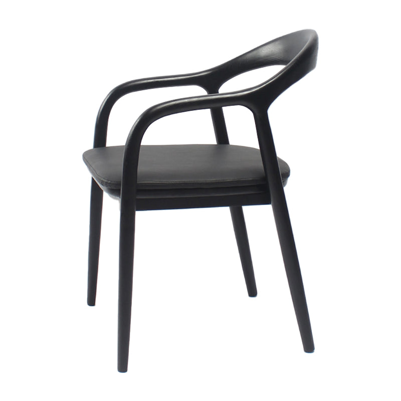 Juego de sillas de madera de fresno de estilo tradicional, sillones con respaldo abierto para cocina y comedor
