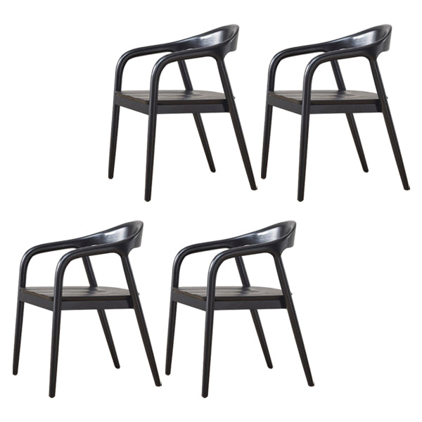 Juego de sillas de madera de fresno de estilo tradicional, sillones con respaldo abierto para cocina y comedor