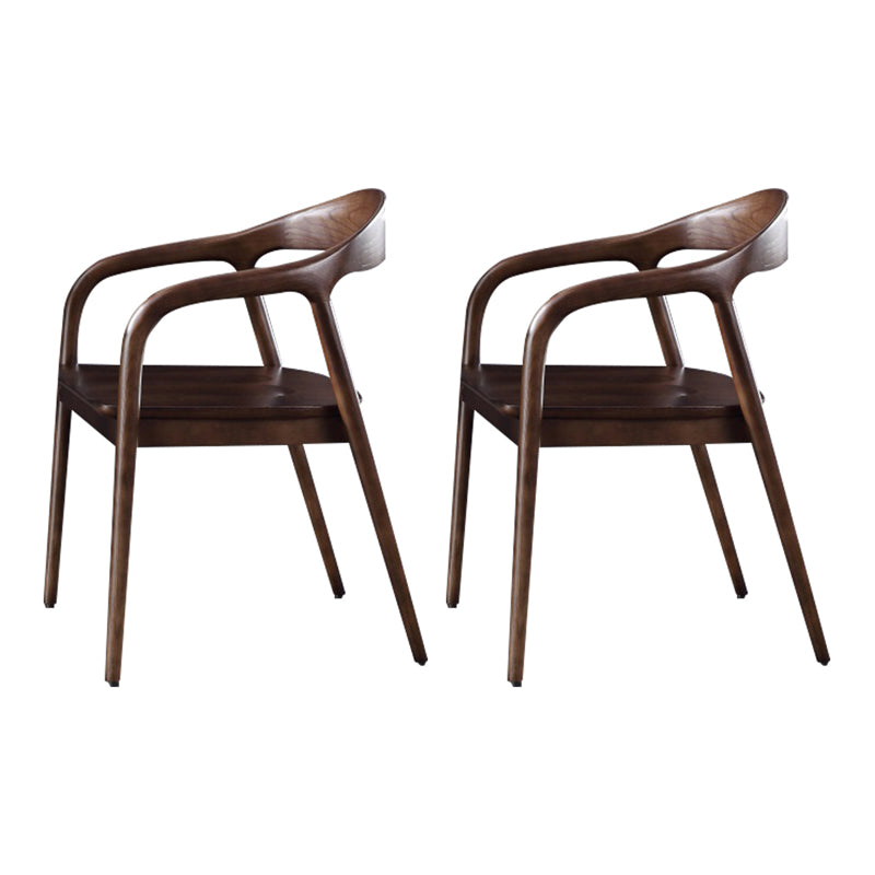 Juego de sillas de madera de fresno de estilo tradicional, sillones con respaldo abierto para cocina y comedor