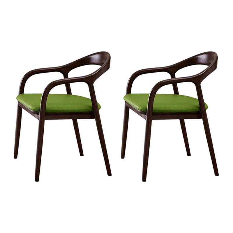 Chaises traditionnelles en bois de frêne massif, bras arrière ouvert, ensemble de chaises de cuisine et de salle à manger
