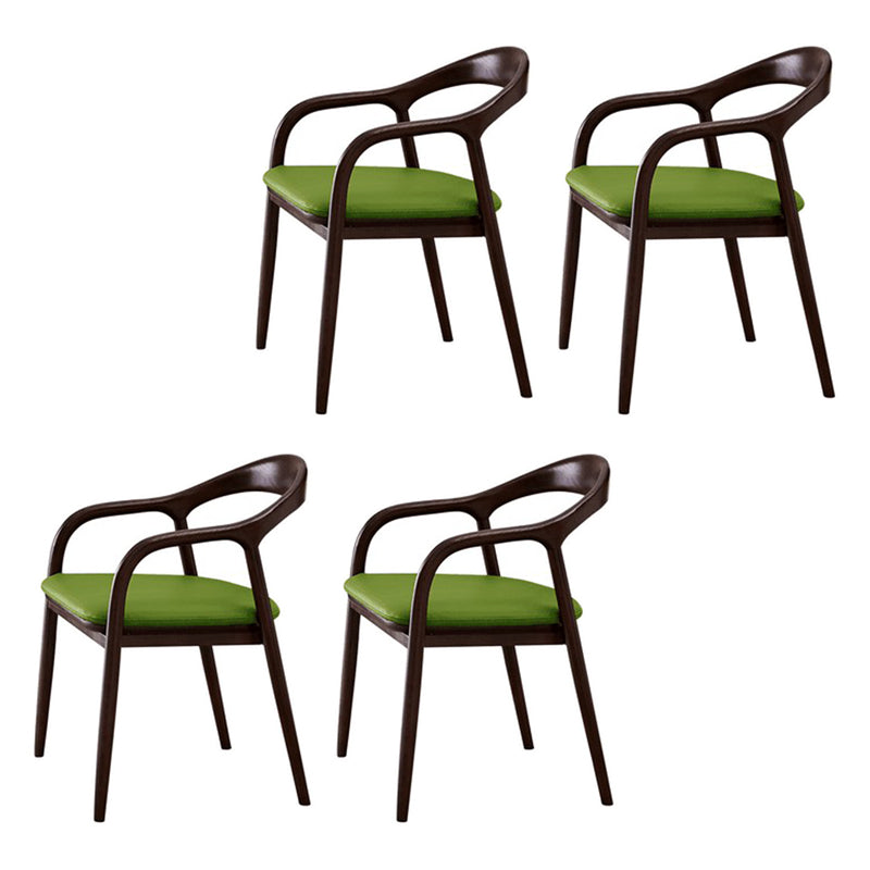 Chaises traditionnelles en bois de frêne massif, bras arrière ouvert, ensemble de chaises de cuisine et de salle à manger