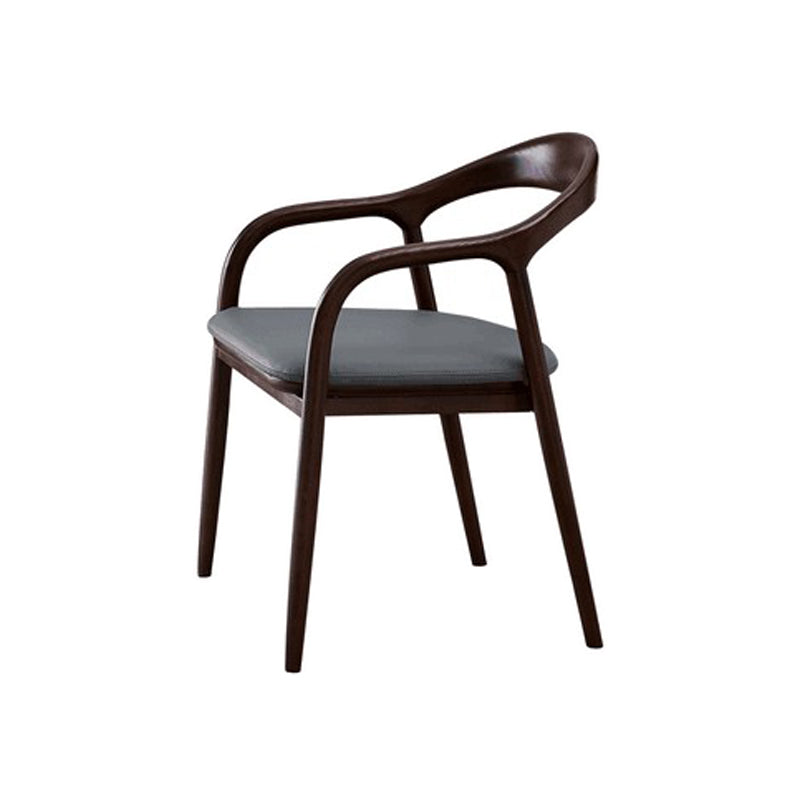 Chaises traditionnelles en bois de frêne massif, bras arrière ouvert, ensemble de chaises de cuisine et de salle à manger
