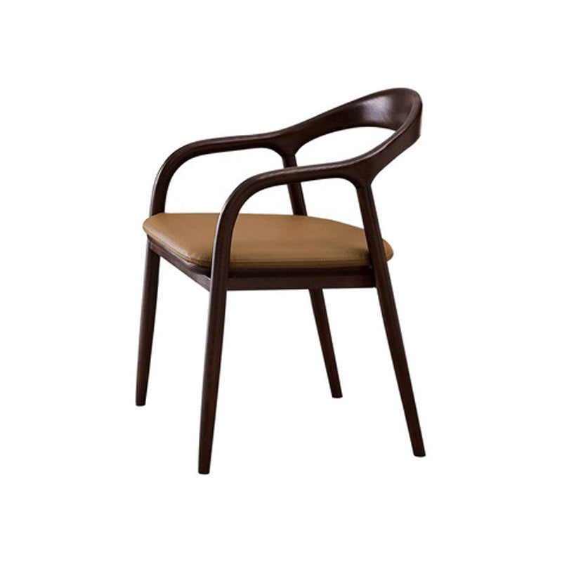 Chaises traditionnelles en bois de frêne massif, bras arrière ouvert, ensemble de chaises de cuisine et de salle à manger