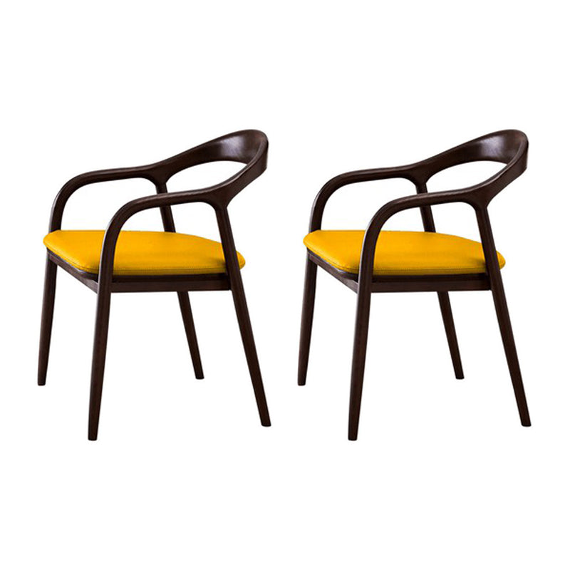 Chaises traditionnelles en bois de frêne massif, bras arrière ouvert, ensemble de chaises de cuisine et de salle à manger