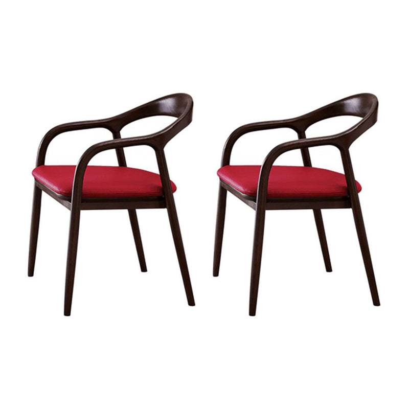 Chaises traditionnelles en bois de frêne massif, bras arrière ouvert, ensemble de chaises de cuisine et de salle à manger