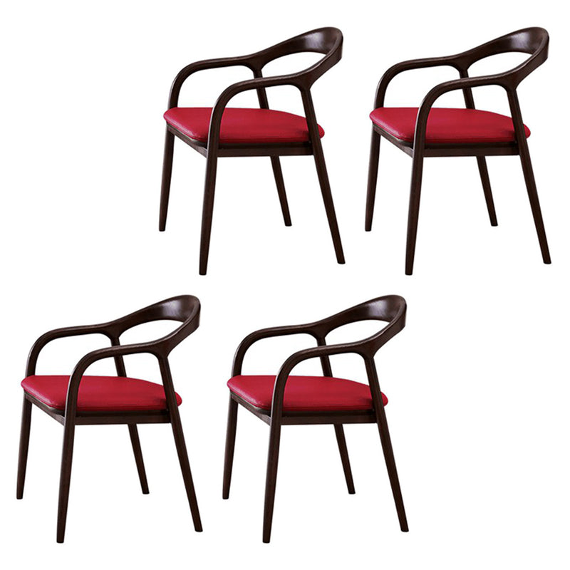 Chaises traditionnelles en bois de frêne massif, bras arrière ouvert, ensemble de chaises de cuisine et de salle à manger