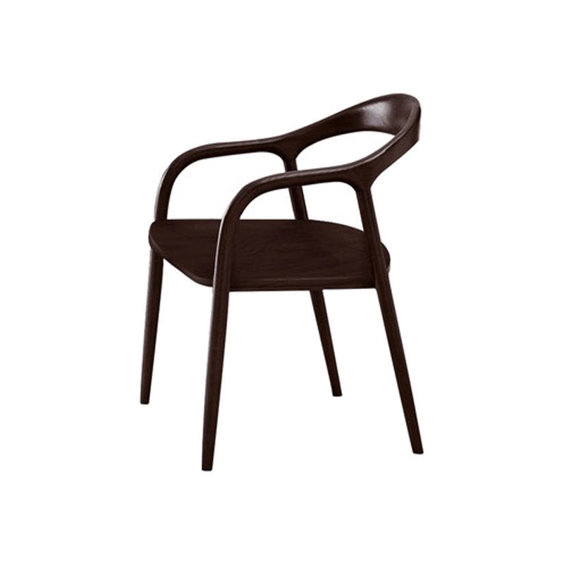 Chaises traditionnelles en bois de frêne massif, bras arrière ouvert, ensemble de chaises de cuisine et de salle à manger