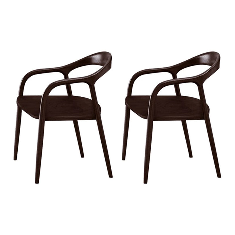 Chaises traditionnelles en bois de frêne massif, bras arrière ouvert, ensemble de chaises de cuisine et de salle à manger