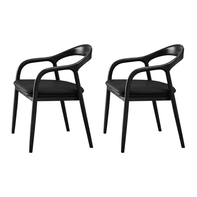 Chaises traditionnelles en bois de frêne massif, bras arrière ouvert, ensemble de chaises de cuisine et de salle à manger
