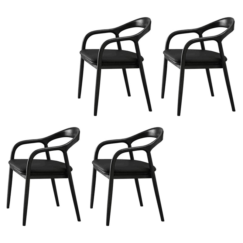 Chaises traditionnelles en bois de frêne massif, bras arrière ouvert, ensemble de chaises de cuisine et de salle à manger