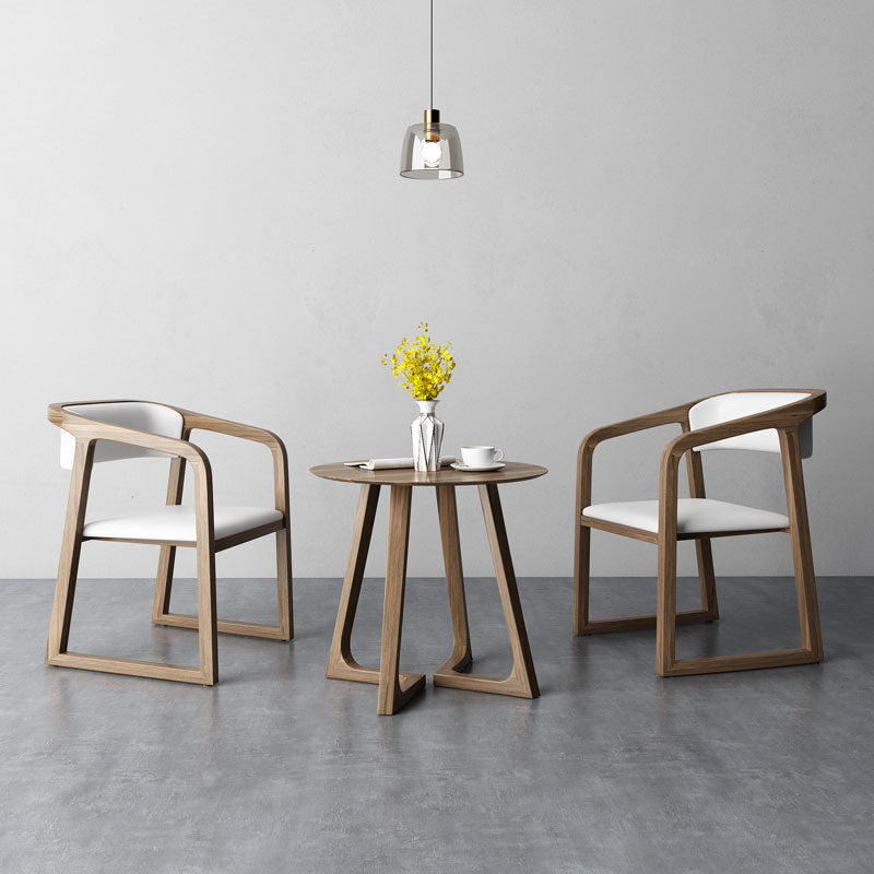 Chaises traditionnelles en bois de frêne massif, ensemble de chaises de cuisine et de salle à manger à dossier ouvert