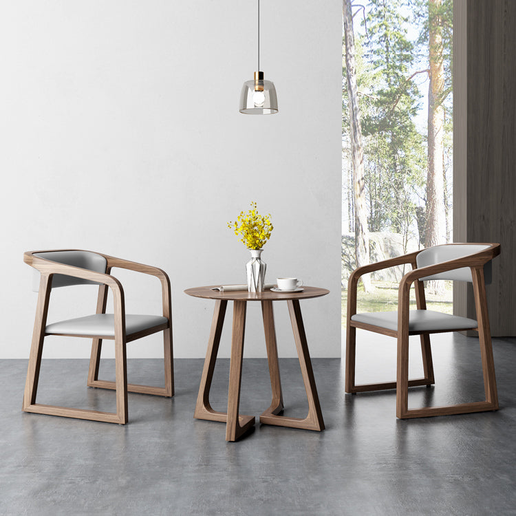 Chaises traditionnelles en bois de frêne massif, ensemble de chaises de cuisine et de salle à manger à dossier ouvert