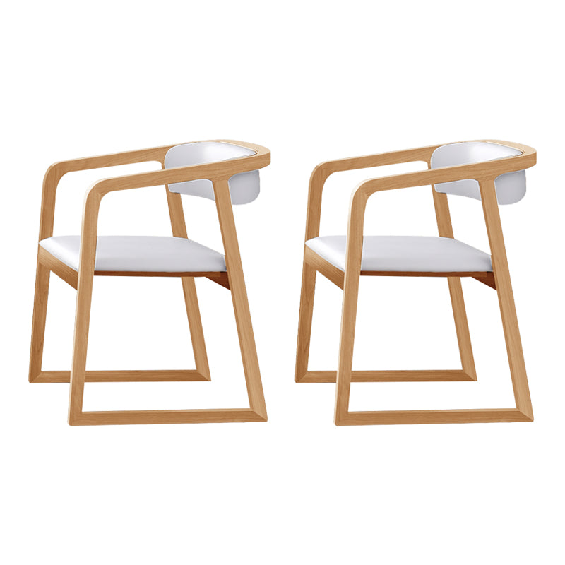 Chaises traditionnelles en bois de frêne massif, ensemble de chaises de cuisine et de salle à manger à dossier ouvert